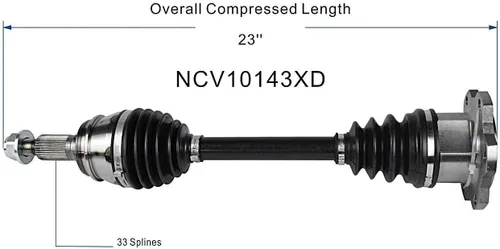 Miniatura 6 de GSP NCV10143XD Serie XD Conjunto de Eje de Transmisión CV para Entornos de Clima Extremo - Delantero Izquierdo o Derecho