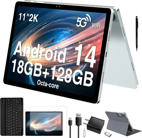 Miniatura 10 de 2026 La última tableta Android de 11 pulgadas con Gemini AI, tableta 2 en 1 con teclado y bolígrafo, 18 GB de RAM 128 GB ROM 1 TB expandir, pantalla