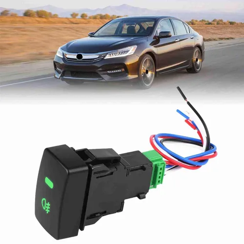 Miniatura 6 de Interruptor de luz antiniebla del coche, botón plástico negro de 5 pines para CRV