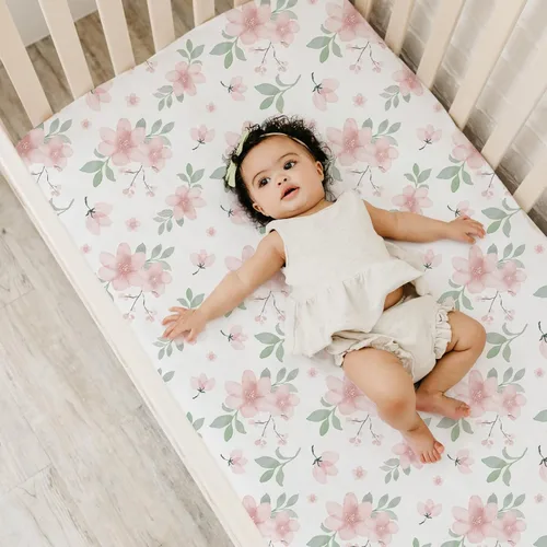 Miniatura 5 de BROLEX Sábanas bajeras para cuna de bebé: Sábanas para cuna infantil - Juego de 2 para colchón de cuna de tamaño estándar para niños y niñas - Pink