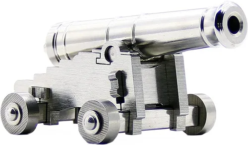 Miniatura 8 de zonzxcv Z-ONE - Mini cañón de acero inoxidable, modelo famoso naval del siglo XIX y cañones Napoleón hechos a mano altamente coleccionables