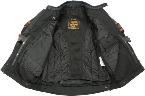 Miniatura 6 de Milwaukee Performance MPM1751 - Chaqueta de piel para hombre, diseño de rayas, color negro