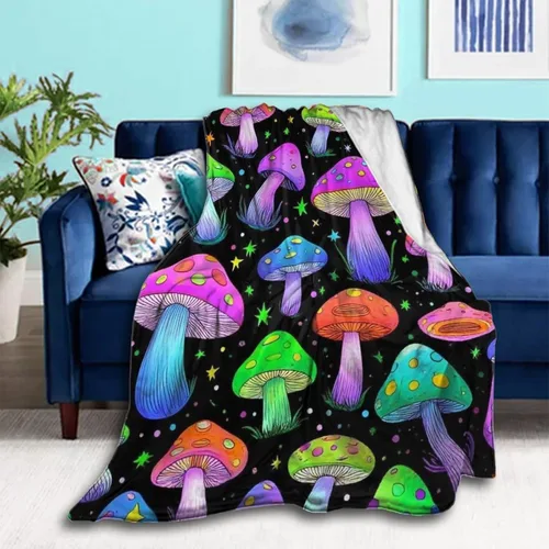 Miniatura 9 de Unqiue - Mantas mullidas para adolescentes, niños y niñas, manta cómoda para cama, sofá, compatible con atrapasueños de búho, arcoíris, mantas