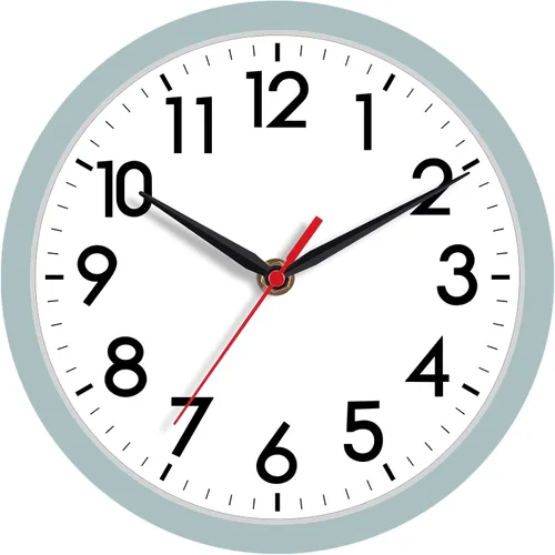 Miniatura 27 de AKCISOT Reloj de Pared Atómico de 10 Pulgadas Relojes Analógicos para Cocina Interior - Reloj Silencioso Operado con Batería para Dormitorio Oficina