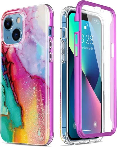 Miniatura 31 de Esdot Funda protectora para iPhone 13 Mini con protector de pantalla integrado, protección de grado militar con diseños de moda para mujeres