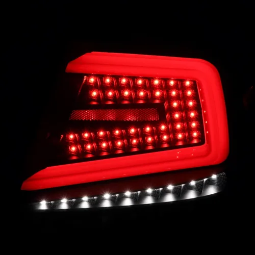 Miniatura 6 de SPEC-D TUNING Luces traseras secuenciales negras con barra LED blanca compatibles con Subaru Impreza/Impreza WRX 2008-2011, conjunto de par