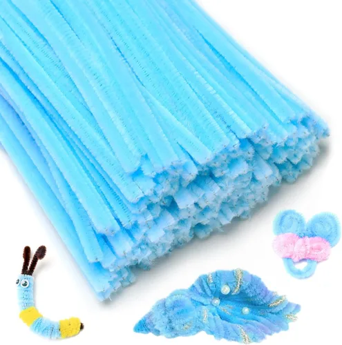 Miniatura 19 de IOOLEEM Limpiadores de tubería negros, tallos de chenilla para manualidades DIY y decoraciones de fiesta, suministros para arte y manualidades.