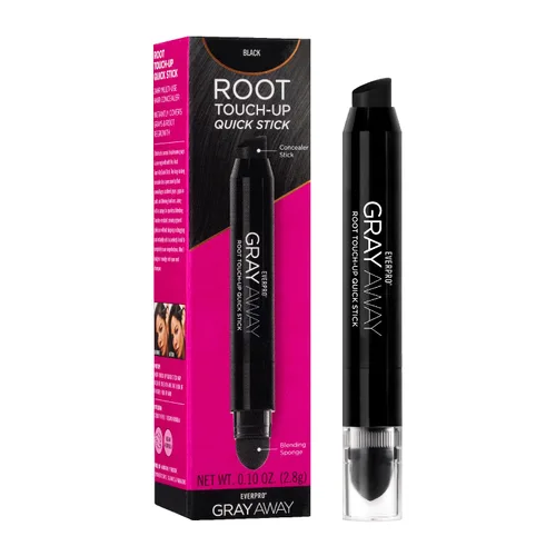 Miniatura 10 de EVERPRO Gray Away Root Touchup Quick Stick, Negro/Marrón Oscuro, 0.1 Oz