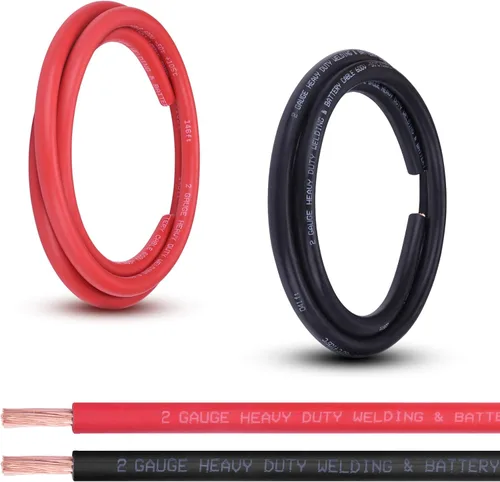 Miniatura 21 de Cable de Batería Calibre 2/0, 10 Pies Rojo + 10 Pies Negro 2/0 AWG Cable de Alambre de Soldadura de Cobre Puro, para Automotriz, Batería, Solar