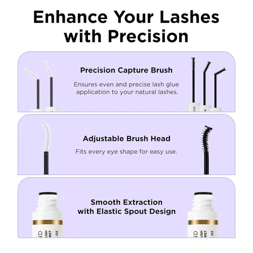 Miniatura 6 de BEYELIAN Pegamento de pestañas y sello, pegamento de pestañas en racimo para extensiones de pestañas individuales DIY, sellador de cuidado posterior
