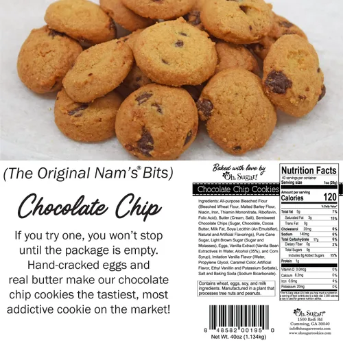 Miniatura 2 de Nam's Bits - Galletas con chispas de chocolate, tarro de galón Big Brother - JBB