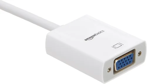Miniatura 2 de Amazon Basics Adaptador de monitor Mini DisplayPort a VGA, color blanco
