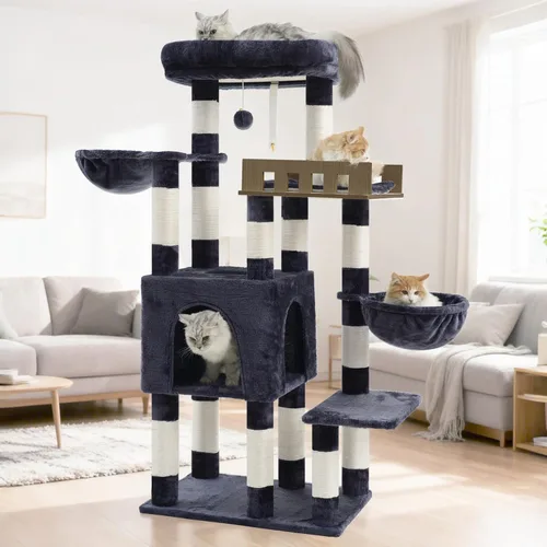 Miniatura 11 de Gitelsnour Árbol para gatos para gatos de interior grandes y adultos, torre para gatos resistente para gatos grandes de 20 libras o más, refugio