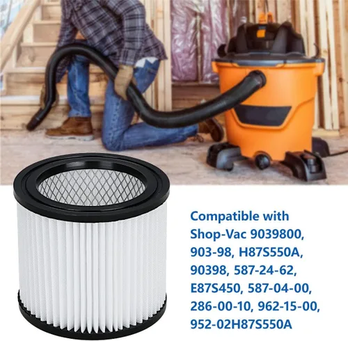 Miniatura 3 de Filtro de repuesto para aspiradora HEPA compatible con Shop-Vac 90398, 903-98, 9039800, 903-98-00 Hangup Filtro de cartucho de repuesto