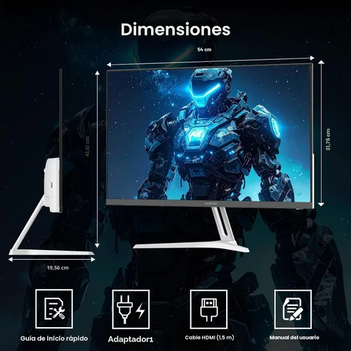 Miniatura 9 de Amzfast Monitor de Gaming de 24 Pulgadas 200Hz FHD 1080p Monitor de Computadora IPS Rápido, 110% sRGB 1ms Soporte HDR Sincronización Adaptativa