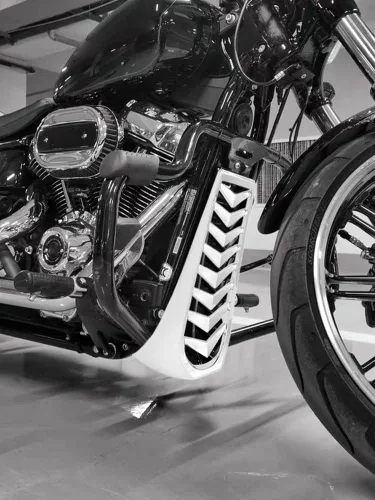 Miniatura 6 de Carenado Delantero de Barbilla Alerón Cubierta Inferior del Radiador de Motocicleta Compatible con Harley Softail Street Bob Fat Bob Breakout FXBB