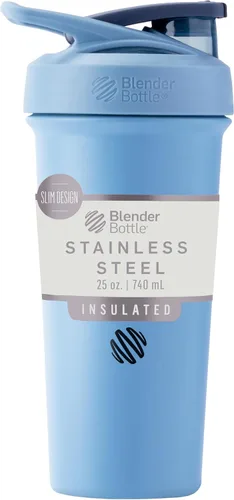 Miniatura 12 de BlenderBottle Sport - Botella aislada de acero inoxidable con batidor de alambre, 24 onzas, color bosque – Batidos de proteína e hidratación