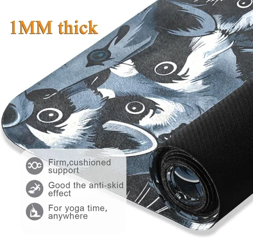 Miniatura 5 de Raccoons Yoga Mat Non Slip Thick Kids Eco Friendly Rubber Workout Foldable Yoga Mat Women Exercise