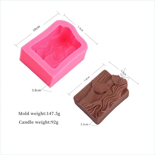 Miniatura 2 de Grainrain Jabón de silicona que hace el molde de la muchacha desnuda vela hecha a mano moldes de jabón artesanal (SXY002)