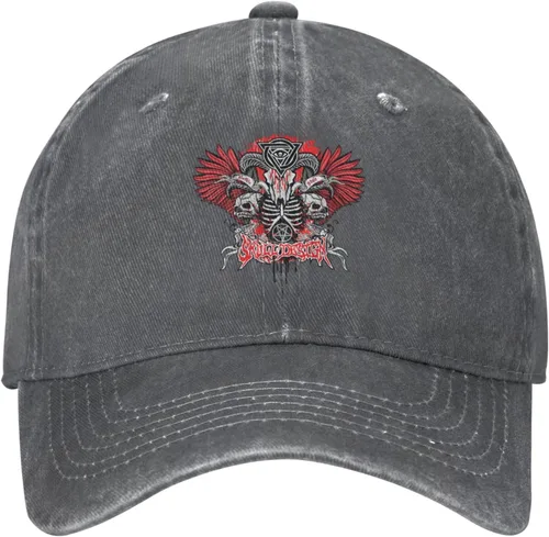 Miniatura 2 de Cowboy Hat Trendy Hats for Man and Women Djustable Four Season Outdoor Baseball Cap of Hell Skull with Angel Deep Heather
