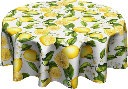 Miniatura 12 de Fall Tablecloth Round 60 Inch Autumn Thanksgiving Table Cloths Circle Pumpkin Buffalo Plaids Table Cloth Rustic Farmhouse Tablecloth for Holiday