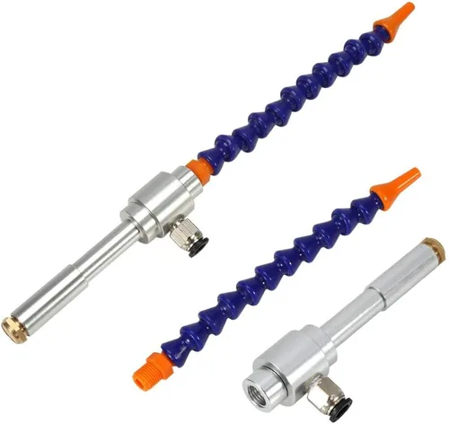 Aire frío de vórtice de aleación de aluminio de 5.118 in con tubo flexible para fresadora de torno CNC Enfriamiento en seco