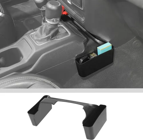 JWWY - Caja de almacenamiento para palanca de cambios compatible con consolas centrales y organizadores de maletero para Jeep Wrangler JL JLU y