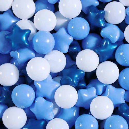 Miniatura 25 de Pelotas de Corral de Bolas Realhaha 50 100 200 500, Formas de Estrella para Bebés Niños Parque Infantil Bolas de Plástico para Bebés Piscina