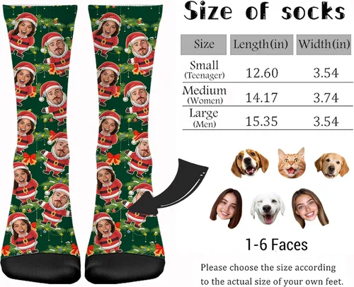 Miniatura 102 de Artsadd Calcetines personalizados para mujeres y hombres, amantes de los perros y gatos, regalos divertidos unisex personalizados