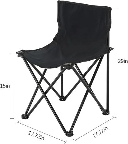 Miniatura 3 de Smartmak Silla de sauna plegable rápida, reforzada, adecuada para sauna, playa y picnic, color negro