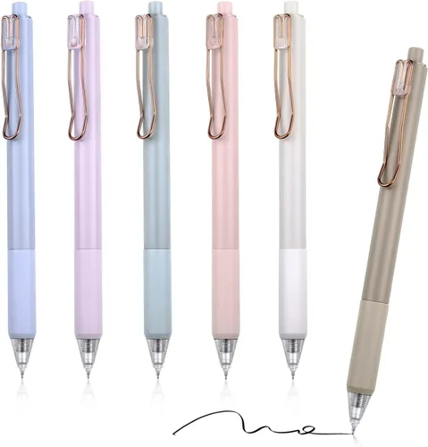 Miniatura 9 de EUSOAR Bolígrafos de gel para diario, paquete de 6 bolígrafos de punta fina de 0.020 in, agarre cómodo, bolígrafo de tinta negra para enfermeras