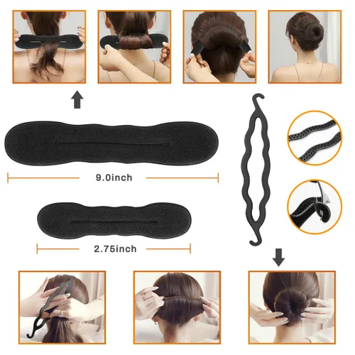 Miniatura 2 de Kit de 40 herramientas de bricolaje para trenzar y modelar el cabello, accesorios de moda Number-one con herramientas de peinado en espiral