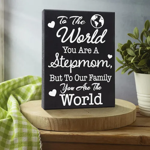 Miniatura 6 de JennyGems Regalos para madrastra, To the World You Are a Stepmom, But To Our Family You Are the World, regalos para madrastra, regalos
