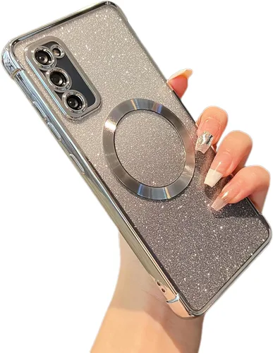 Miniatura 43 de ZTOFERA Funda magnética para Samsung Galaxy S22 Ultra 5G con gradiente de purpurina, [Compatible con MagSafe] Funda de lujo con chapado de purpurina