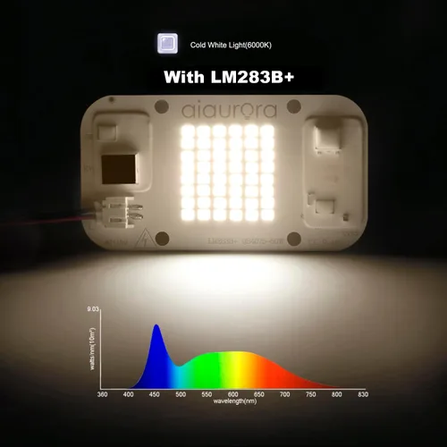 Miniatura 2 de 2 paneles LED de espectro completo Bridgelux AC110V 50W con soporte, grasa térmica, raspador para lámpara de cultivo hidropónico, reflector, luz