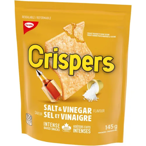 Miniatura 5 de Christie Crispers, galletas saladas y vinagre, 5.11 oz/5.1 onzas, bolsa, {Importado de Canadá}