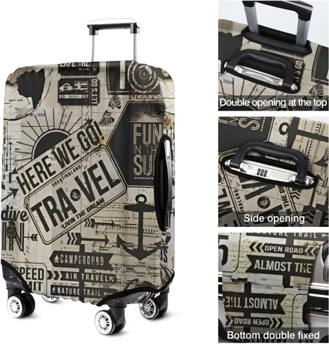 Miniatura 5 de France Paris Tower - Funda protectora para equipaje, diseño de torre Eiffef, funda elástica para maleta de 18242832 pulgadas, Funda para equipaje-11