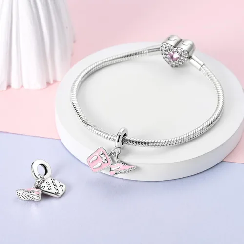 Miniatura 186 de Hapour Dijes de plata de ley 925 para pulseras, collar, joyería europea, colgante de cuentas para mujeres y madres