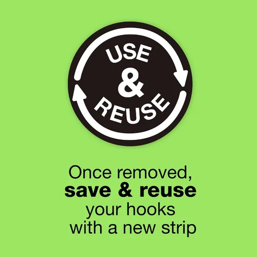 Miniatura 8 de Ganchos adhesivos de pared resistentes FrogTape reMOVEables, sin daños, fáciles de quitar y reutilizar, incluye 2 ganchos y 4 tiras para colgar