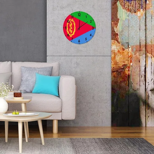 Miniatura 88 de Cheyan Reloj de pared con bandera de Canadá de 12 pulgadas, silencioso, sin tictac, de PVC, funciona con pilas, reloj redondo decorativo, regalo