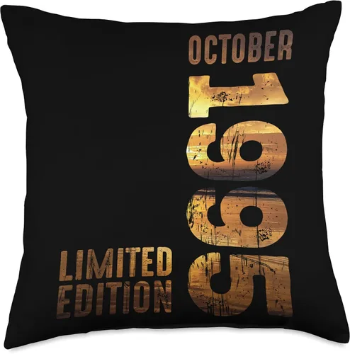 Miniatura 4 de Month October 1995 Retro Sunset 1995 Vintage 1995 Since 1995 Throw Pillow