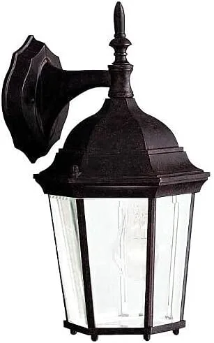 Miniatura 2 de Madison - Lámpara de pared para exteriores de 14.75 pulgadas, 1 luz con vidrio biselado transparente en bronce curtiduría