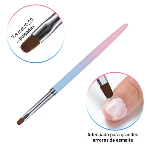 Miniatura 4 de Cepillos de limpieza de uñas, cepillos de uñas para limpiar errores de esmalte en las cutículas, cepillo de uñas resistente a acetona, cepillos