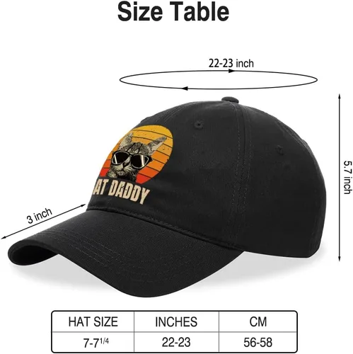Miniatura 2 de Gorra de béisbol de Cat Daddy, gorra de algodón ajustable, regalo de jubilación para amantes de los gatos, regalos de cumpleaños de Navidad