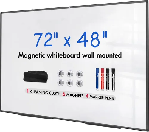Miniatura 10 de TOWON Magnetic Dry Erase Whiteboard 36 x 24 in, Large White Board for Wall, 3 x 2 Ft Whiteboard with Marker Tray & 2 Magnets, Silver Aluminum Frame