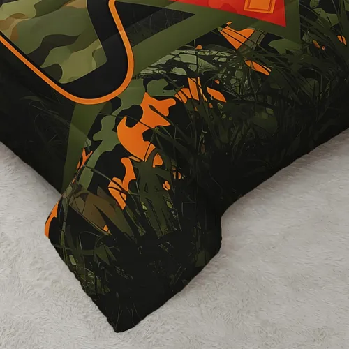 Miniatura 4 de AILONEN Juego de edredón de camuflaje para videojuegos, tamaño Queen, ropa de cama de microfibra con diseño de controlador de 3 piezas