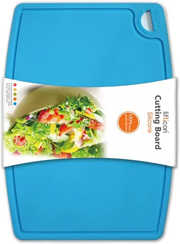 Miniatura 19 de Liflicon Tablas de corte de silicona gruesas para cocina, juego de tablas de cortar/esteras de silicona de 2 piezas extra grandes 37 cm x 26.5 cm