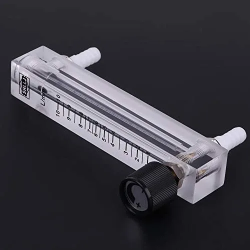 Miniatura 5 de Caudalímetro de gas, medidor de flujo 1-10LPM con válvula de control para oxígeno aire gas