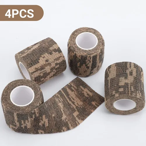 Miniatura 2 de DROK 4/10 Rollos de Cinta de Camuflaje Autoadhesiva, Vendaje de Camuflaje para Deportes al Aire Libre, Escalada, Camping, 2/3 Pulgadas x 4.5 Metros