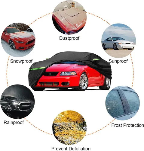 Miniatura 6 de Funda impermeable para coche Replace para Ford Mustang 1964-1978, 6 capas para todo tipo de clima, funda personalizada Mustang para todo el coche